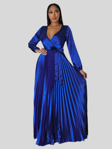 VESTIDO CRUZADO PLISADO 8 CLRS