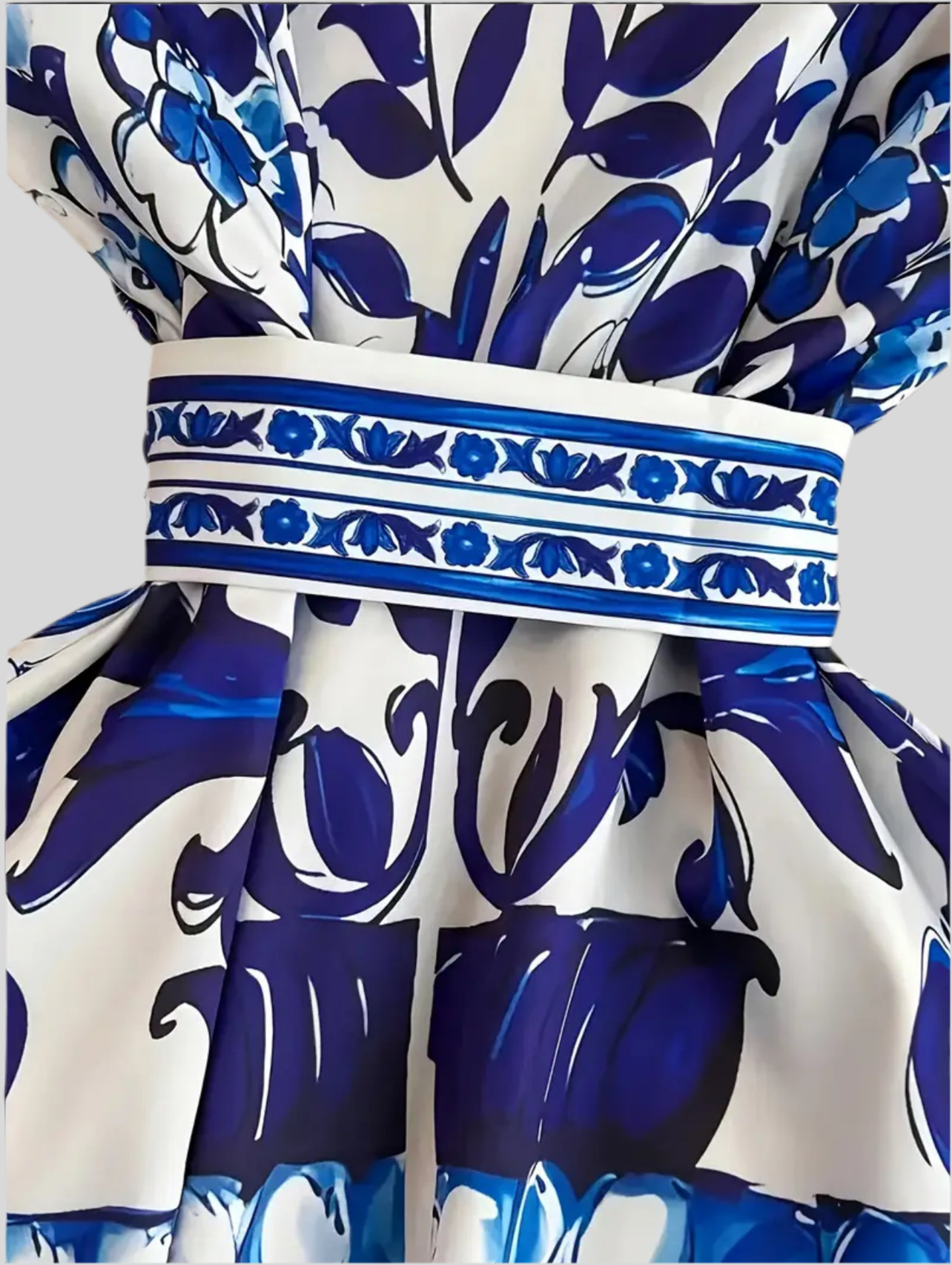 VESTIDO CAMISERO ESTAMPADO AZUL 2 CLRS