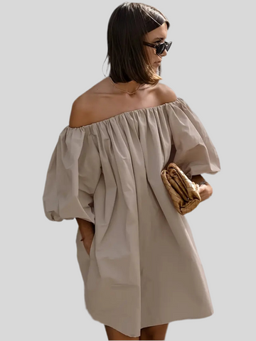 VESTIDO ABULLANADO OPEN SHOULDERS
