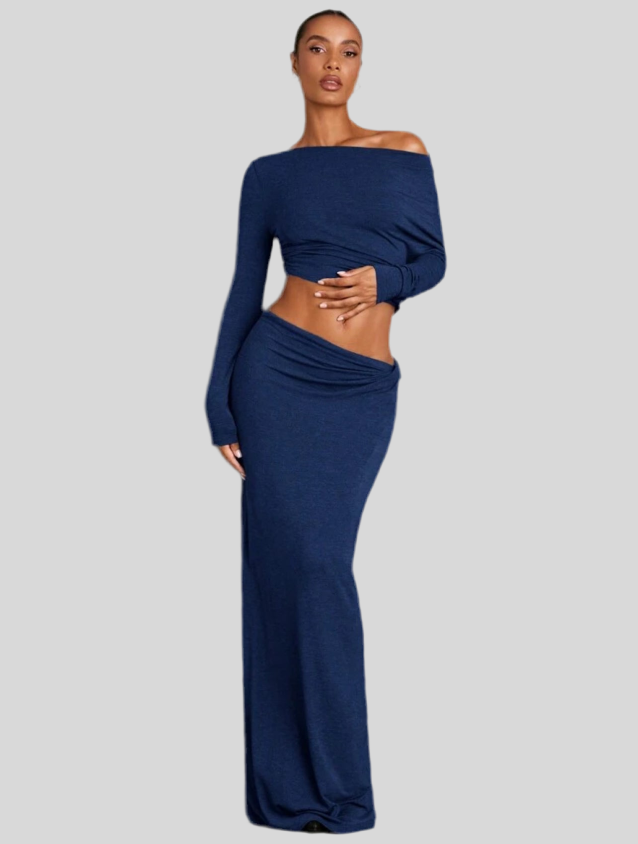 SEXY SET T-SHIRT LONG SKIRT 5 COLRS