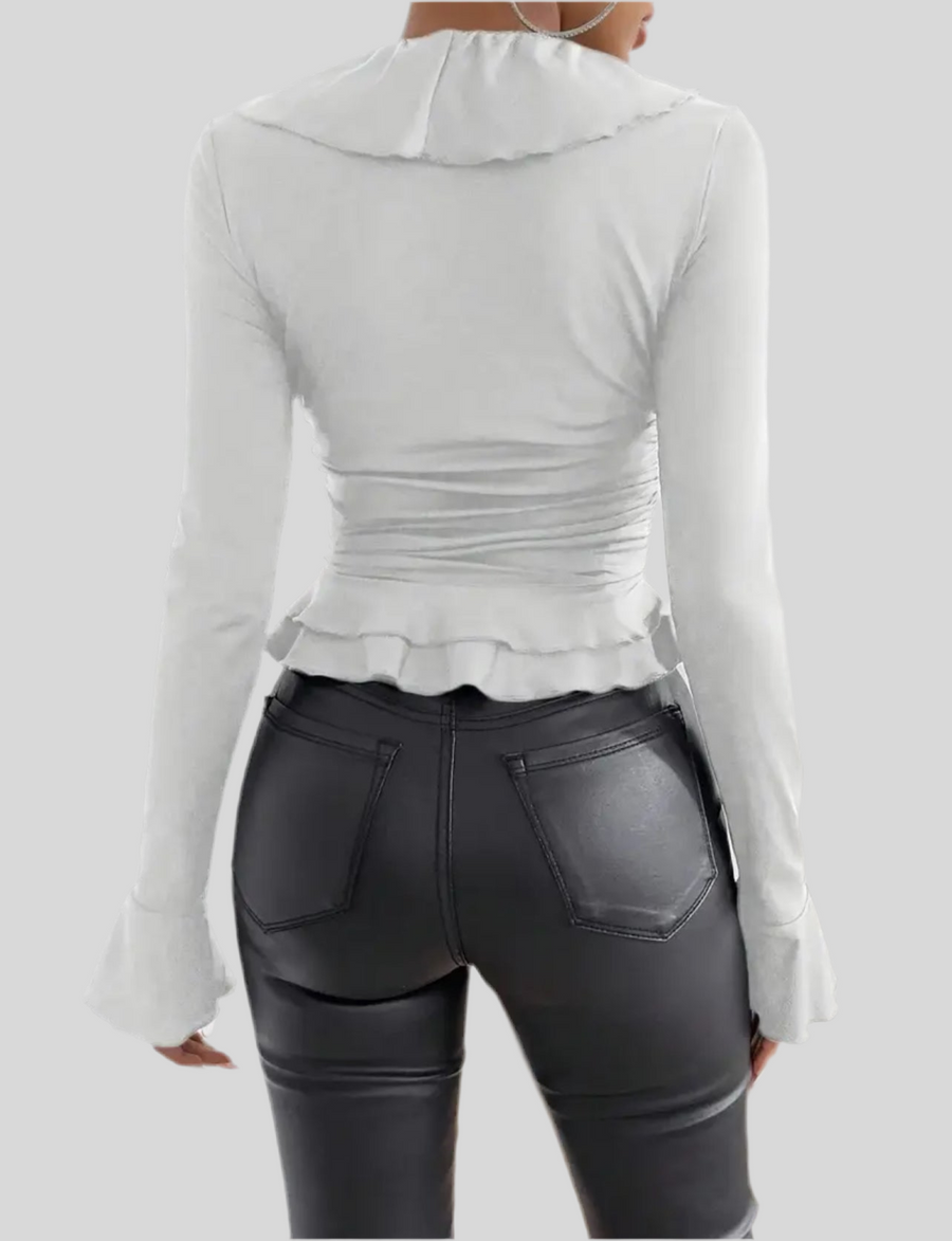CAMISETA ELÁSTICA CON VOLANTES 3 CLRS