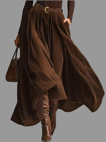 CONJUNTO DE CAMISETA Y FALDA PANA