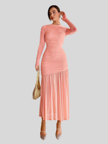 VESTIDO DE TUL DRAPEDO 19 CLRS