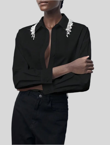 CAMISA CLÁSICA CON CRISTALES 2 CLRS