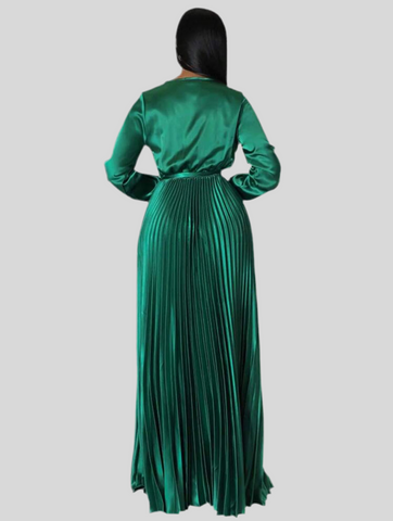 VESTIDO CRUZADO PLISADO 8 CLRS