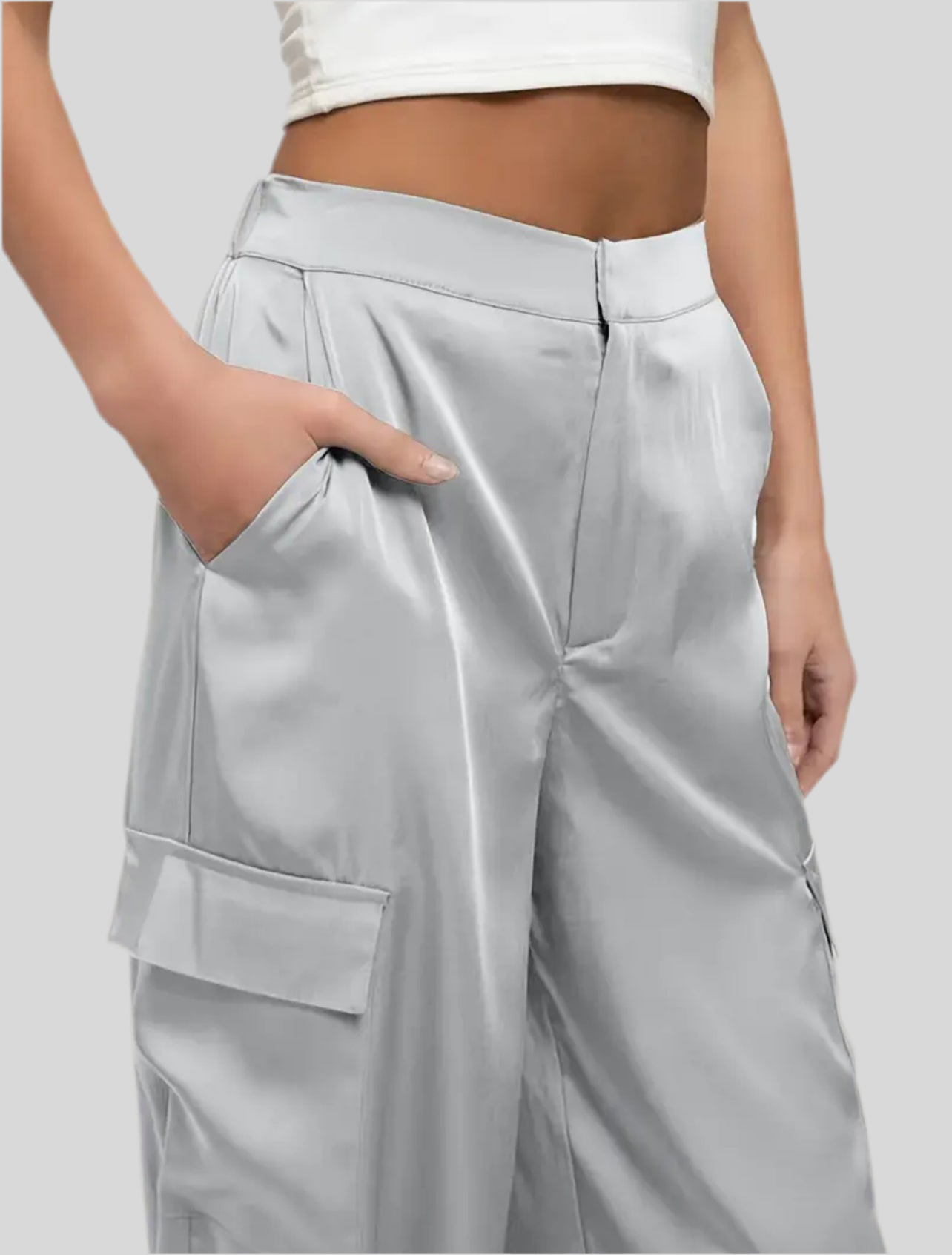 PANTALÓN CARGO SATÉN 7 CLRS