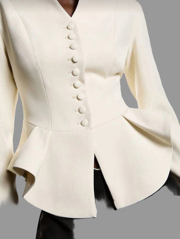 CHAQUETA PEPLUM CON BOTONES