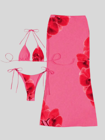 CONJUNTO DE BIKINI Y FALDA LYCRA 5 CLRS