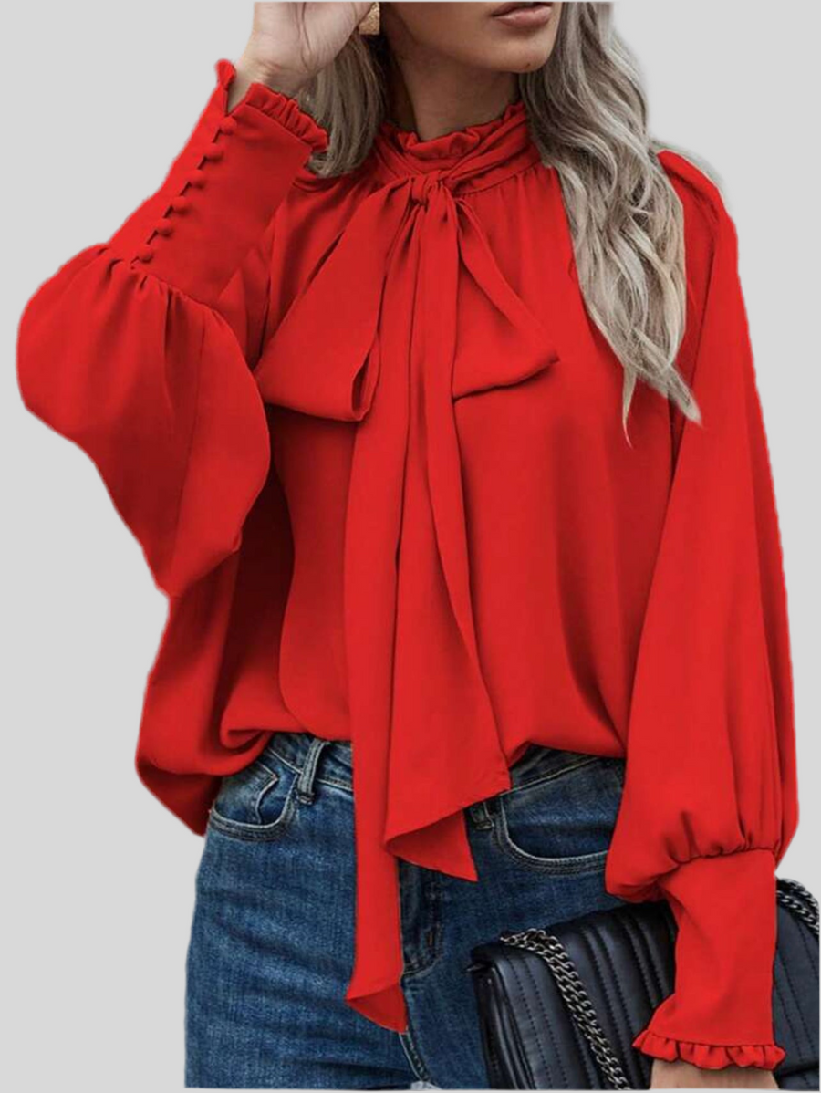 CAMISA CON CON LAZADA Y PUÑOS 10 CLRS