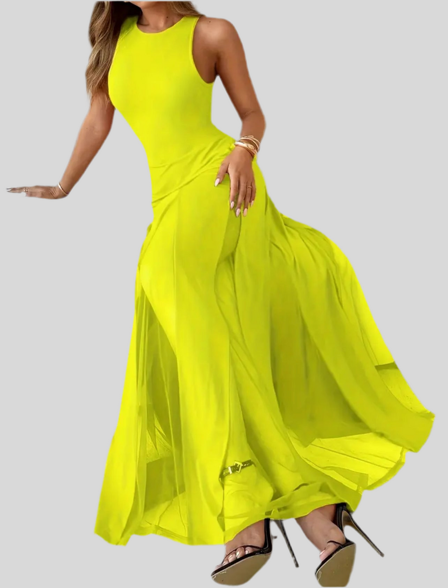 VESTIDO CON TRANSPARENCIAS 4 CLRS