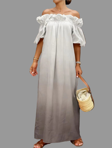 VESTIDO DEGRADEE LARGO HOMBROS 5 CLRS