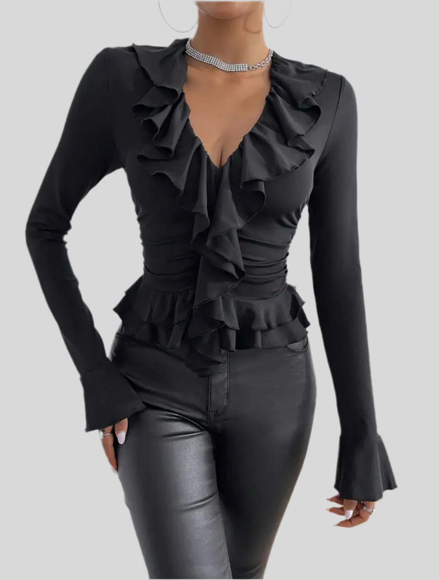 CAMISETA ELÁSTICA CON VOLANTES 3 CLRS
