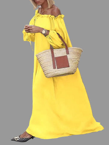 VESTIDO AMPLIO ESCOTE MEJICANO 7 CLRS