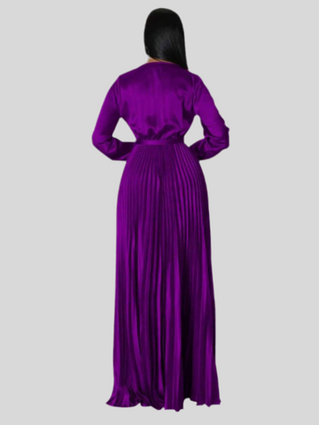 VESTIDO CRUZADO PLISADO 8 CLRS