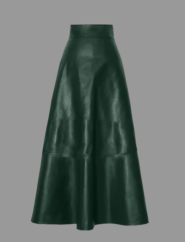 FALDA LARGA DE CUERO ECO 4 CLRS