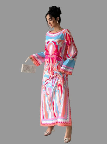 KAFTAN ESTAMPADO FLOR 2 CLRS