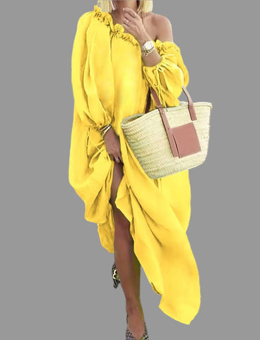 VESTIDO AMPLIO ESCOTE MEJICANO 7 CLRS