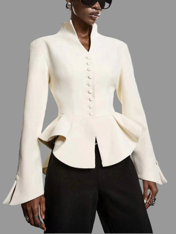 CHAQUETA PEPLUM CON BOTONES