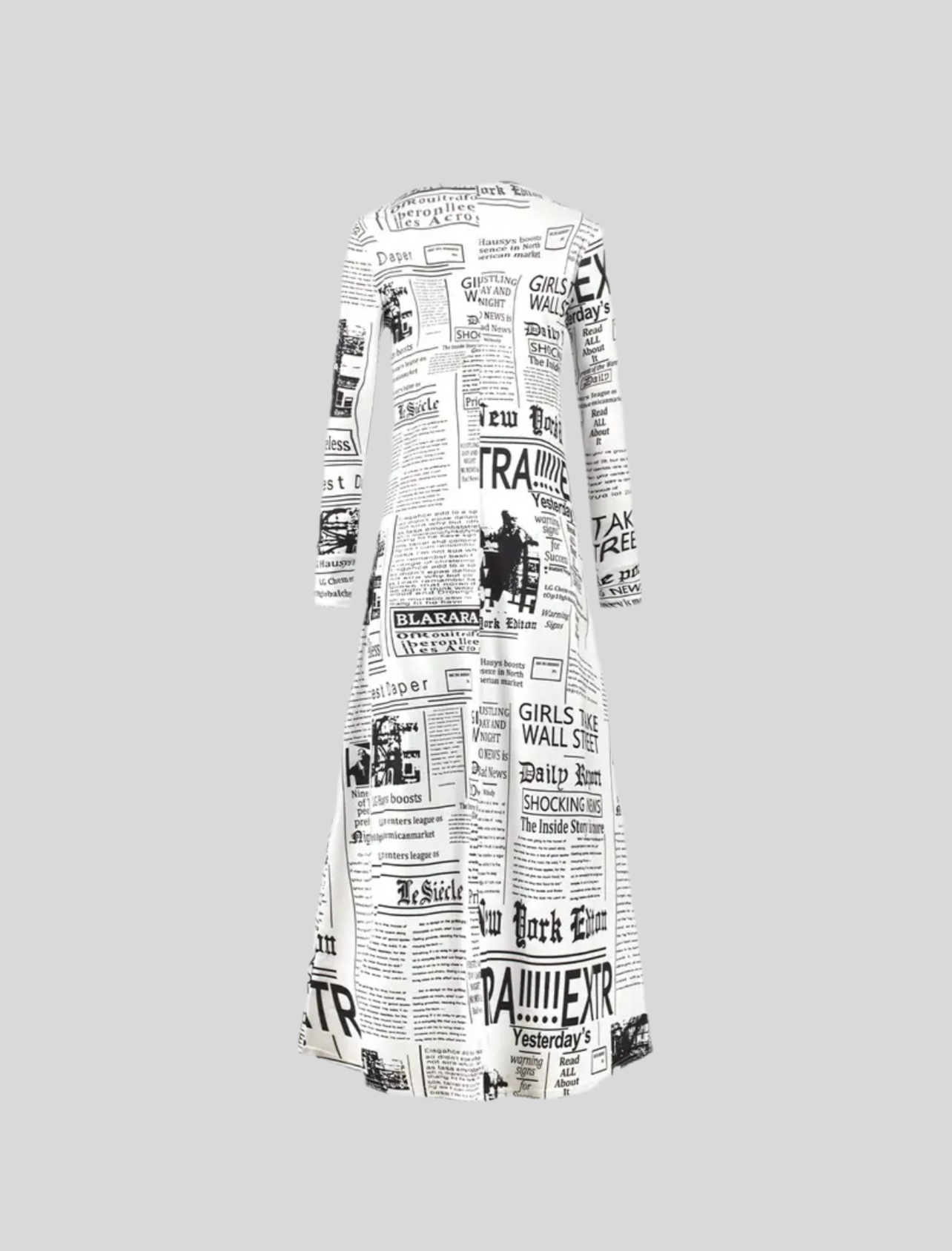 VESTIDO LARGO DE LYCRA NEWSPAPER
