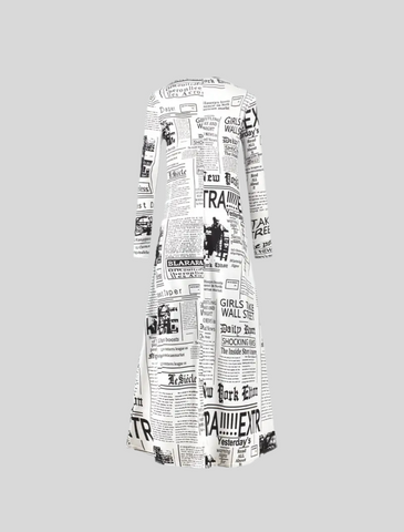 VESTIDO LARGO DE LYCRA NEWSPAPER