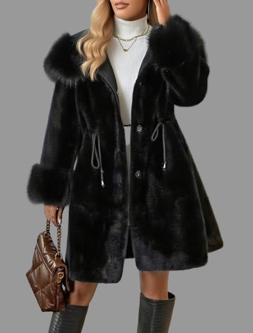 ABRIGO ESTILO PARKA PIEL ECO 3 CLRS