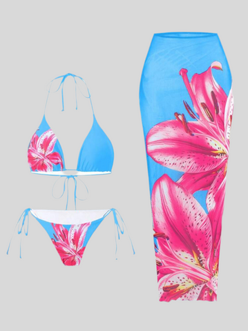 CONJUNTO DE BIKINI Y FALDA NET 16 CLRS