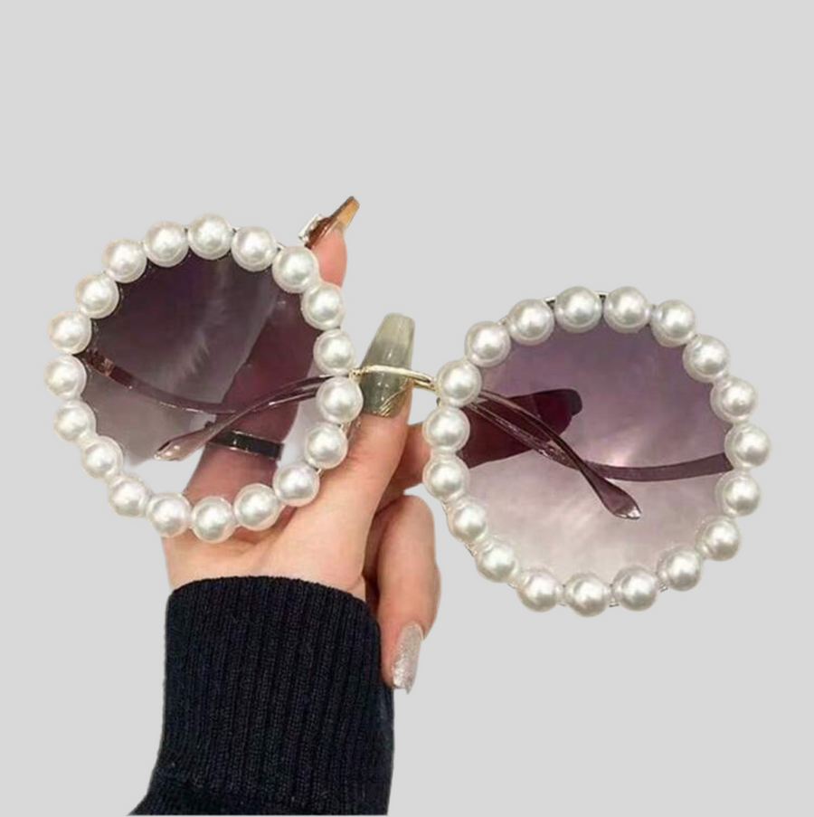 GAFAS SOL CIRCULARES DE PERLAS 7 CLRS