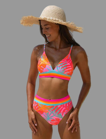 BIKINI ESTAMPADO ESPALDA CRUZADA