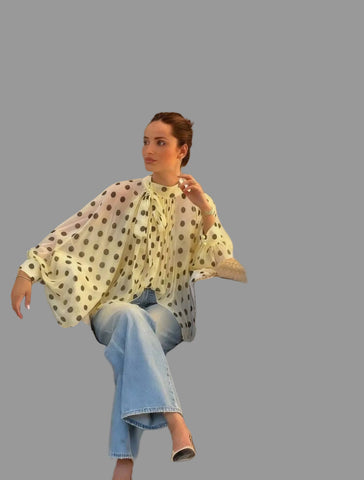 CAMISA LUNARES DE GASA AMPLIAS MANGAS 6 CLRS