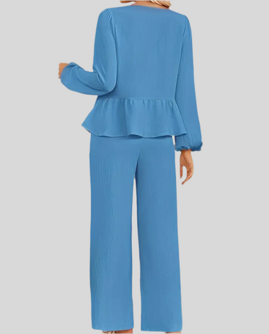 CONJUNTO PEPLUM CON LACITOS 4 CLRS