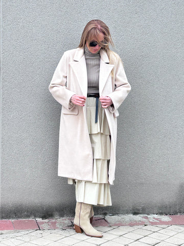 Oversize classic cut camel hair coat