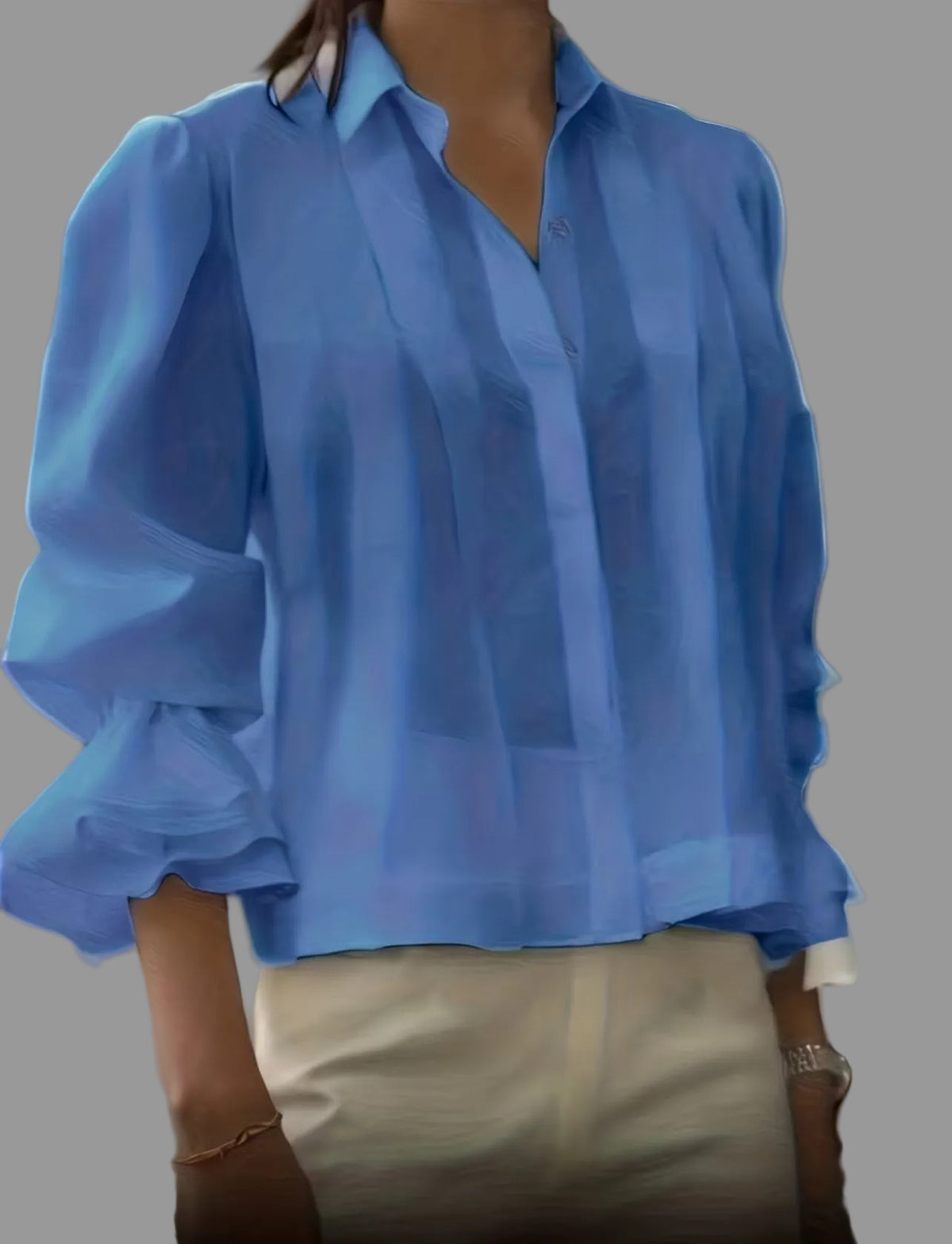 CAMISA TABLEADA CON PUÑOS FRUNCIDOS 8 CLRS