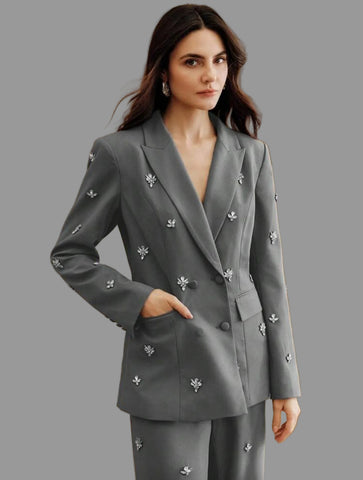 TRAJE DE CHAQUETA CON ADORNO CRISTALES 6 CLRS