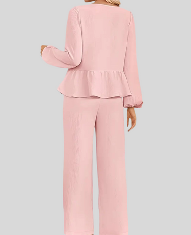 CONJUNTO PEPLUM CON LACITOS 4 CLRS