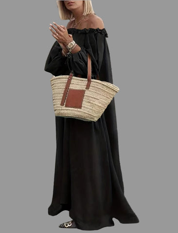 VESTIDO AMPLIO ESCOTE MEJICANO 7 CLRS