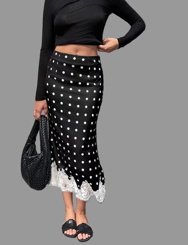 FALDA SIRENA LENCERA LUNARES 2 CLRS