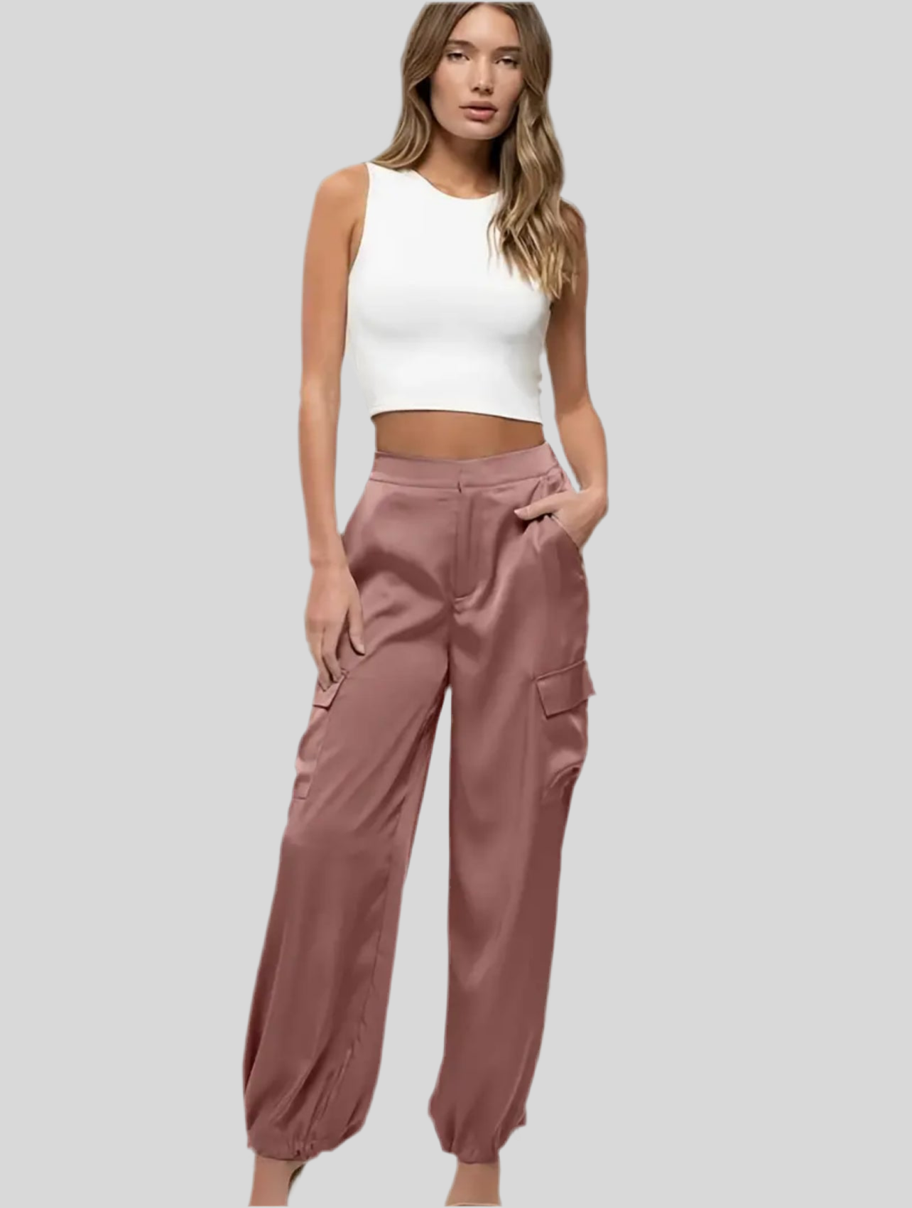 PANTALÓN CARGO SATÉN 7 CLRS