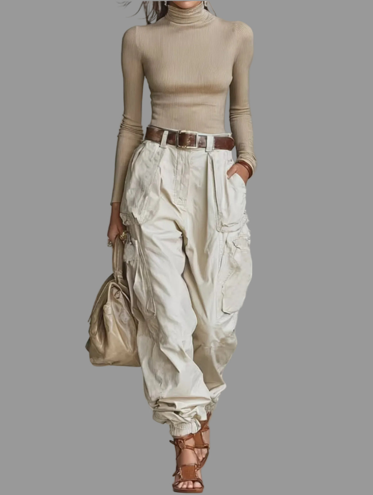 PANTALON CARGO SEMI ARRUGADO 3 CLRS