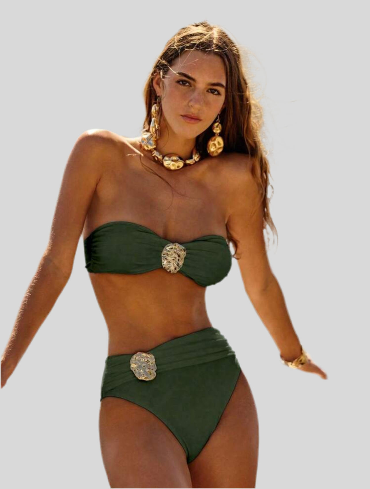 BIKINI BANDEAU CON BRAGA ALTA 4 CLRS