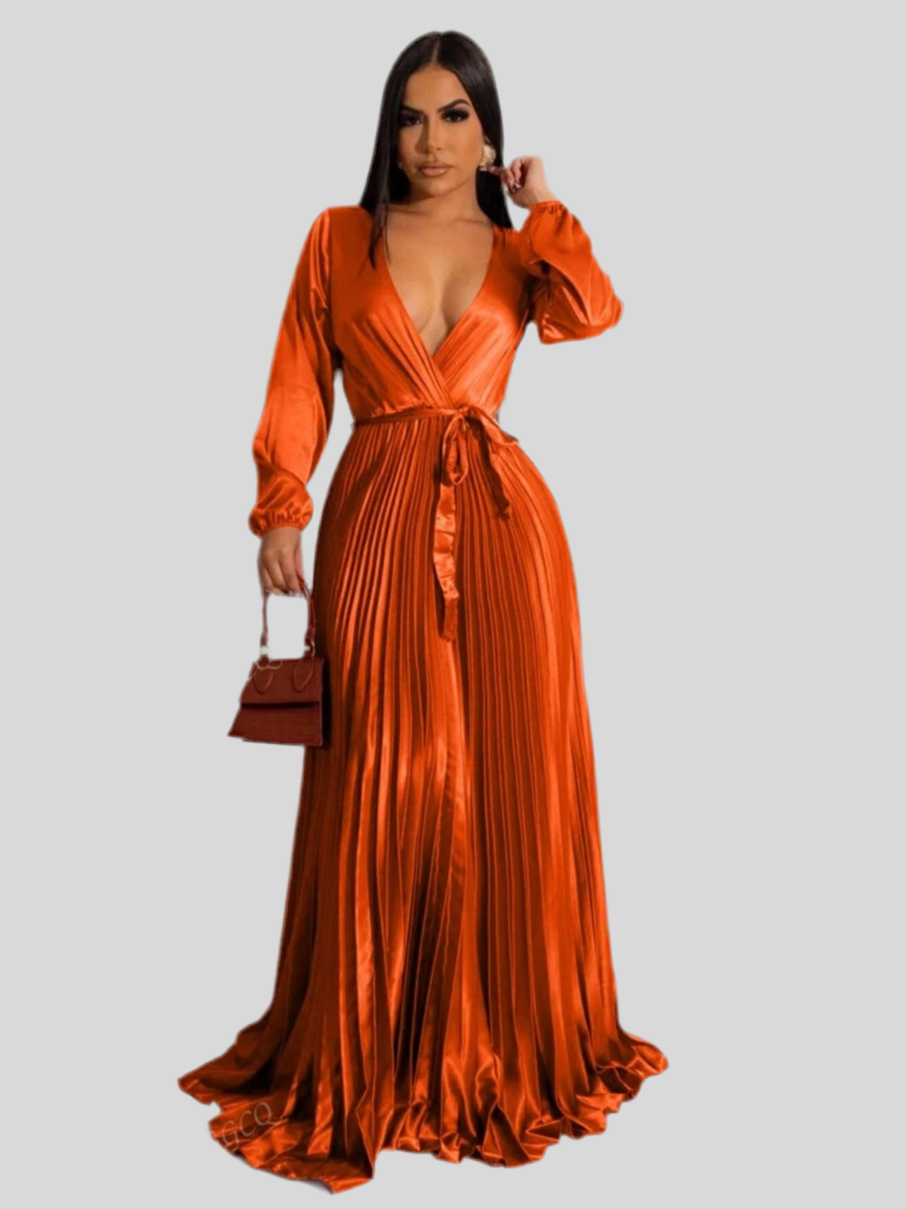 VESTIDO CRUZADO PLISADO 8 CLRS