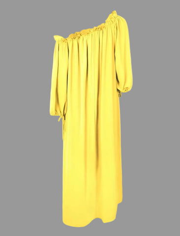 VESTIDO AMPLIO ESCOTE MEJICANO 7 CLRS