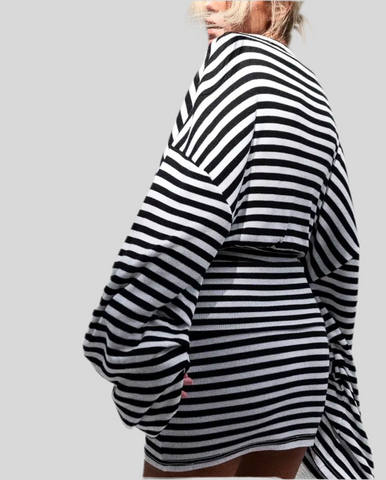 STRIPED MINI SKIRT SET
