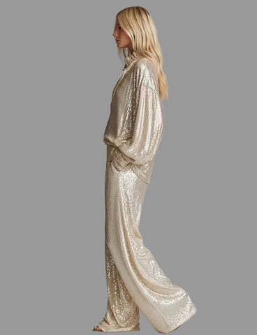 CONJUNTO DE PANTALÓN DE LENTEJUELAS