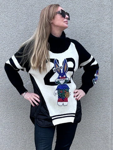 Thick padded bunny knit jumper