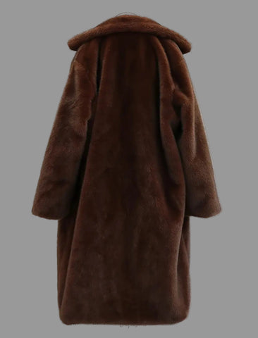 ABRIGO OVERSIZED DE PIEL ECO DE VISÓN