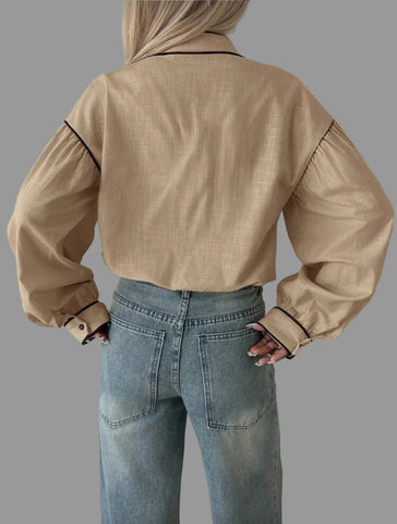 CAMISA DE ALGODÓN CON VIVO 9 CLRS