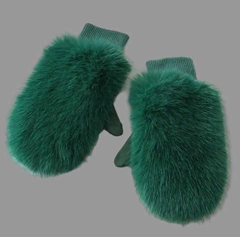 MANOPLAS DE PELO ECO Y PUNTO