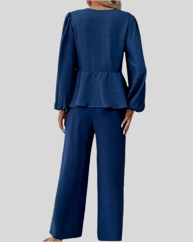 CONJUNTO PEPLUM CON LACITOS 4 CLRS