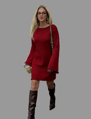 VESTIDO CORTO DE PUNTO A-LINE 3 CLRS