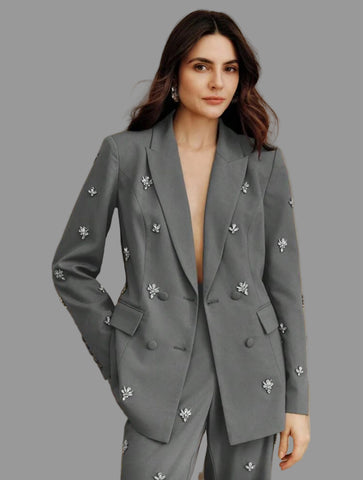 TRAJE DE CHAQUETA CON ADORNO CRISTALES 6 CLRS